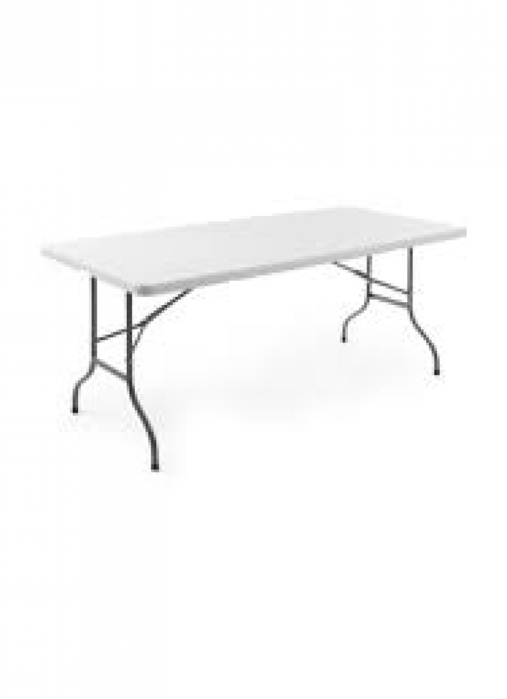 Witte inklapbare tafel 183CM ( 6 personen )